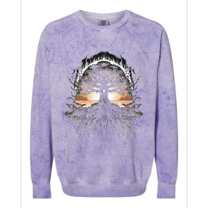 Odin Tree Of Life Viking Valhalla Pagan Colorblast Crewneck Sweatshirt