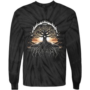 Odin Tree Of Life Viking Valhalla Pagan Tie-Dye Long Sleeve Shirt