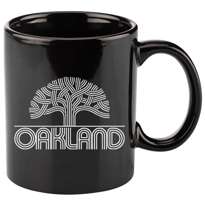 Oakland T Oak Tree Design 11oz C Handle Ceramic Mug