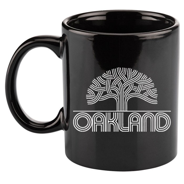 Oakland T Oak Tree Design 11oz C Handle Ceramic Mug