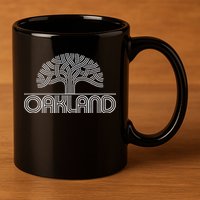 Oakland T Oak Tree Design 11oz C Handle Ceramic Mug