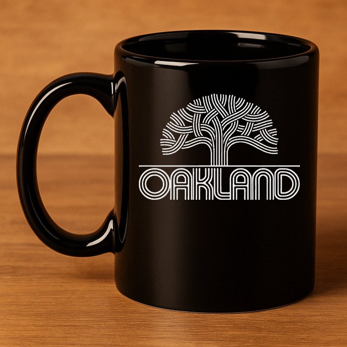 Oakland T Oak Tree Design 11oz C Handle Ceramic Mug