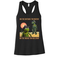 On The Outside IM Hootin’ On The Inside IM Hollerin’ Women's Racerback Tank