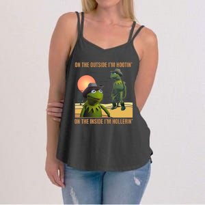 On The Outside IM Hootin’ On The Inside IM Hollerin’ Women's Strappy Tank