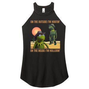 On The Outside IM Hootin’ On The Inside IM Hollerin’ Women's Perfect Tri Rocker Tank