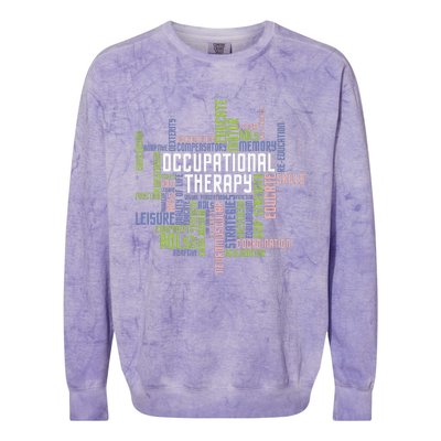 Occupational Therapy Occupational Therapist Healthcare Colorblast Crewneck Sweatshirt