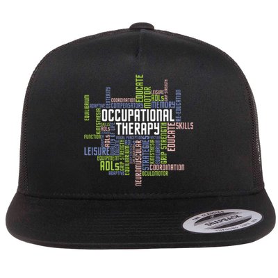 Occupational Therapy Occupational Therapist Healthcare Flat Bill Trucker Hat