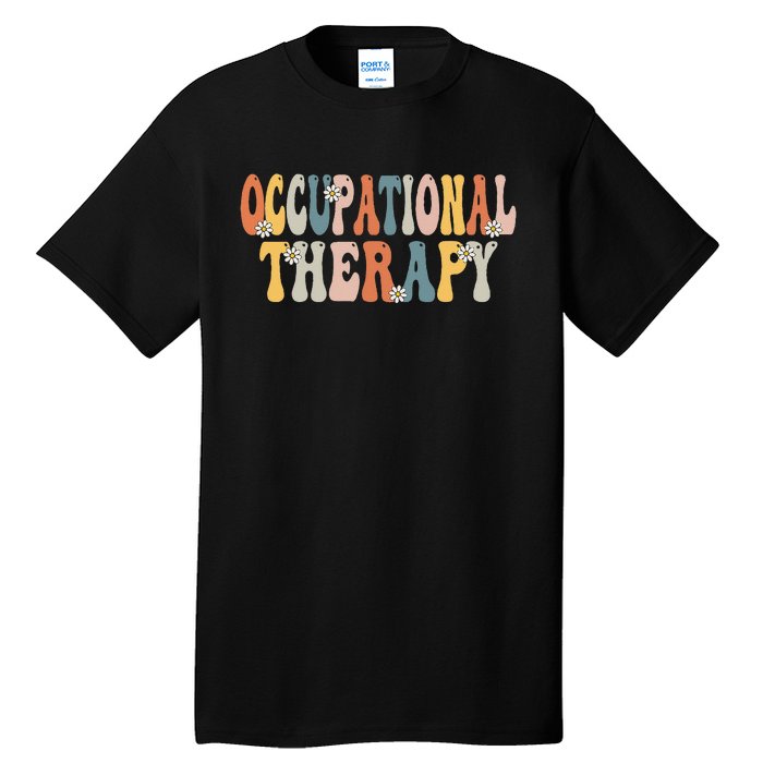 Occupational Therapy OT Therapist OT Month Groovy Retro Tall T-Shirt