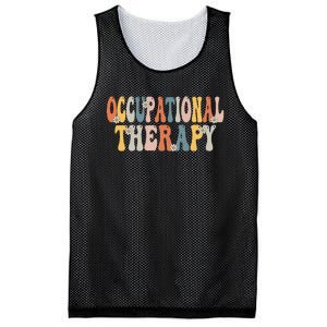 Occupational Therapy OT Therapist OT Month Groovy Retro Mesh Reversible Basketball Jersey Tank