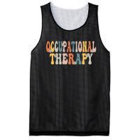 Occupational Therapy OT Therapist OT Month Groovy Retro Mesh Reversible Basketball Jersey Tank