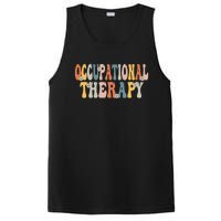 Occupational Therapy OT Therapist OT Month Groovy Retro PosiCharge Competitor Tank