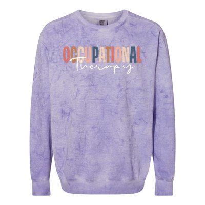 Occupational Therapy Ot Therapist Colorblast Crewneck Sweatshirt