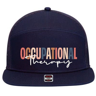 Occupational Therapy Ot Therapist 7 Panel Mesh Trucker Snapback Hat