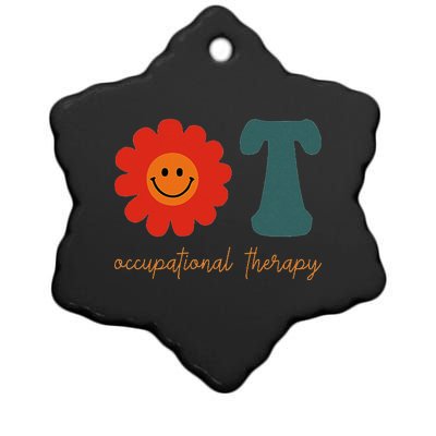 Occupational Therapy Ot Therapist Ot Month Groovy Retro Ceramic Star Ornament