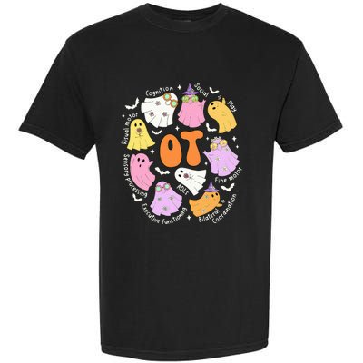 Occupational Therapy Ot Ota Cute Ghost Hippie Halloween Garment-Dyed Heavyweight T-Shirt