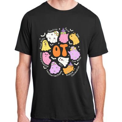 Occupational Therapy Ot Ota Cute Ghost Hippie Halloween Adult ChromaSoft Performance T-Shirt