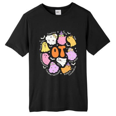 Occupational Therapy Ot Ota Cute Ghost Hippie Halloween Tall Fusion ChromaSoft Performance T-Shirt