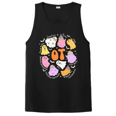 Occupational Therapy Ot Ota Cute Ghost Hippie Halloween PosiCharge Competitor Tank