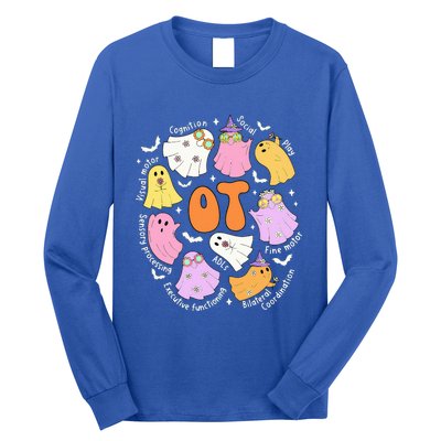 Occupational Therapy Ot Ota Cute Ghost Hippie Halloween Long Sleeve Shirt