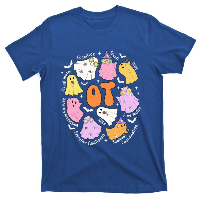 Occupational Therapy Ot Ota Cute Ghost Hippie Halloween T-Shirt