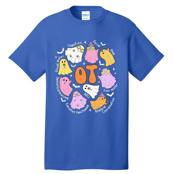 Occupational Therapy Ot Ota Cute Ghost Hippie Halloween Tall T-Shirt