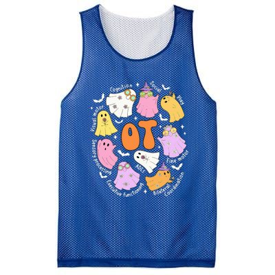 Occupational Therapy Ot Ota Cute Ghost Hippie Halloween Mesh Reversible Basketball Jersey Tank