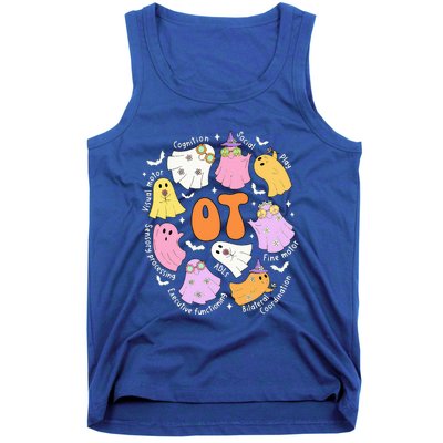 Occupational Therapy Ot Ota Cute Ghost Hippie Halloween Tank Top