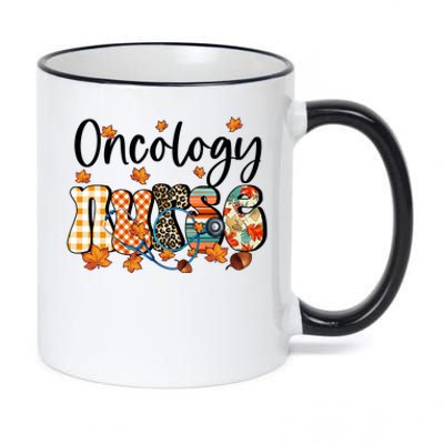 One Thankful Oncology Nurse Fall Thanksgiving Halloween Cute Gift 11oz Black Color Changing Mug