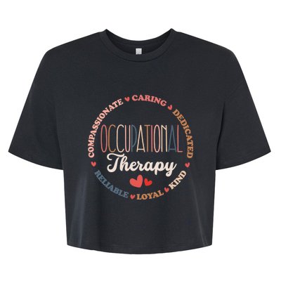 Occupational Therapy OT Therapist OT Month Groovy Bella+Canvas Jersey Crop Tee