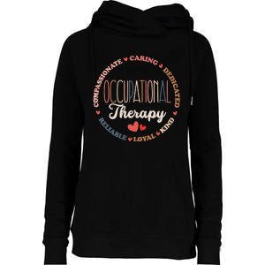 Occupational Therapy OT Therapist OT Month Groovy Womens Funnel Neck Pullover Hood