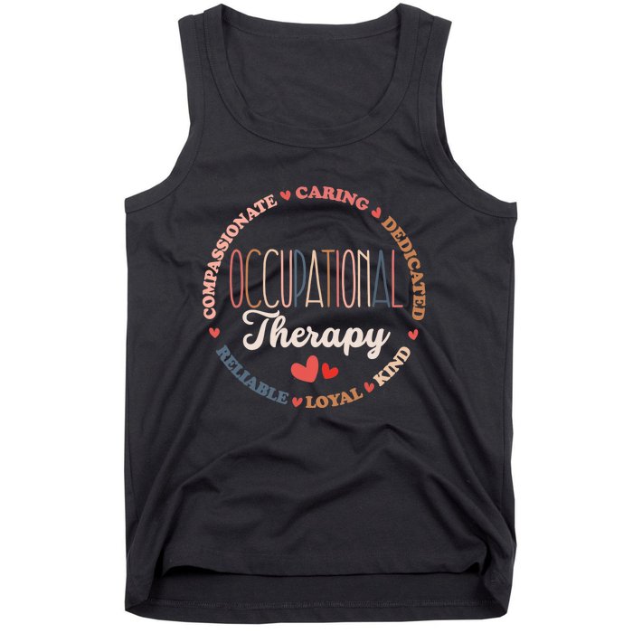 Occupational Therapy OT Therapist OT Month Groovy Tank Top