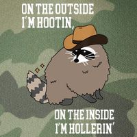 ON THE OUTSIDE IM HOOTIN ON THE INSIDE IM HOLLERIN Legacy Tie Dye Trucker Hat