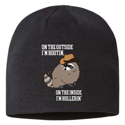 ON THE OUTSIDE IM HOOTIN ON THE INSIDE IM HOLLERIN Sustainable Beanie