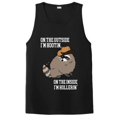 ON THE OUTSIDE IM HOOTIN ON THE INSIDE IM HOLLERIN PosiCharge Competitor Tank