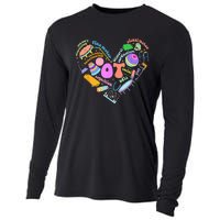 Occupational Therapy OT Therapist Heart Inspire OT Month Cooling Performance Long Sleeve Crew