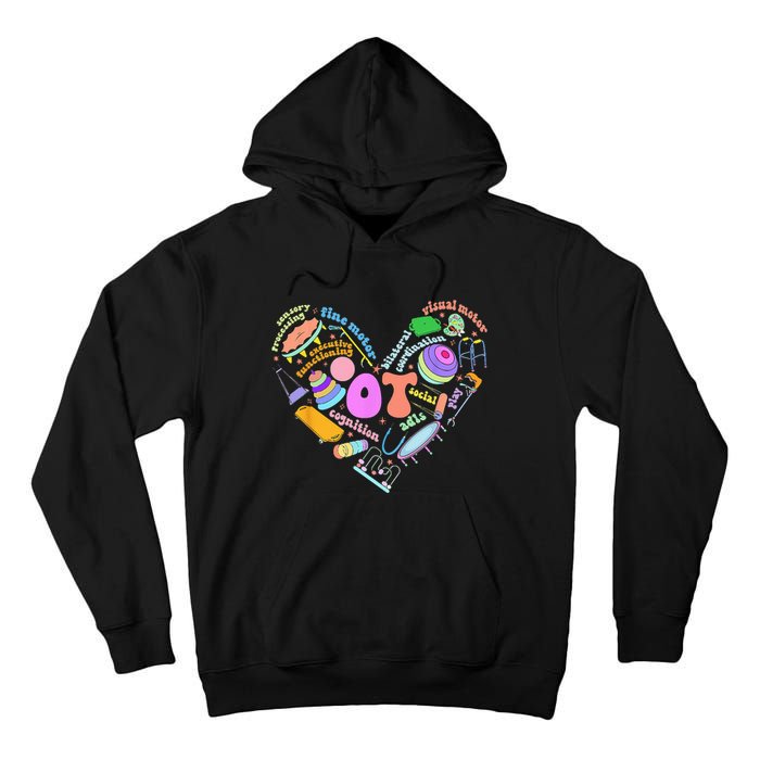 Occupational Therapy OT Therapist Heart Inspire OT Month Tall Hoodie