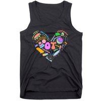 Occupational Therapy OT Therapist Heart Inspire OT Month Tank Top