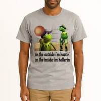 On The Outside I'm Hootin On The Inside I'm Hollerin Tall T-Shirt