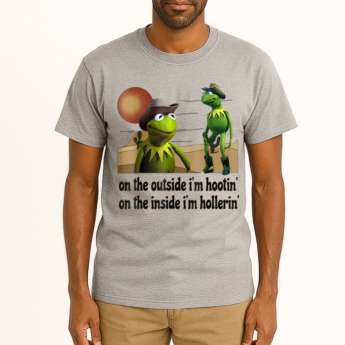 On The Outside I'm Hootin On The Inside I'm Hollerin Tall T-Shirt