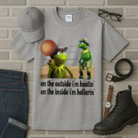 On The Outside I'm Hootin On The Inside I'm Hollerin Tall T-Shirt