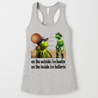 On The Outside I'm Hootin On The Inside I'm Hollerin Womens Tank Top
