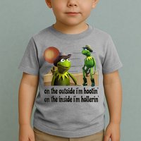 On The Outside I'm Hootin On The Inside I'm Hollerin Toddler T-Shirt