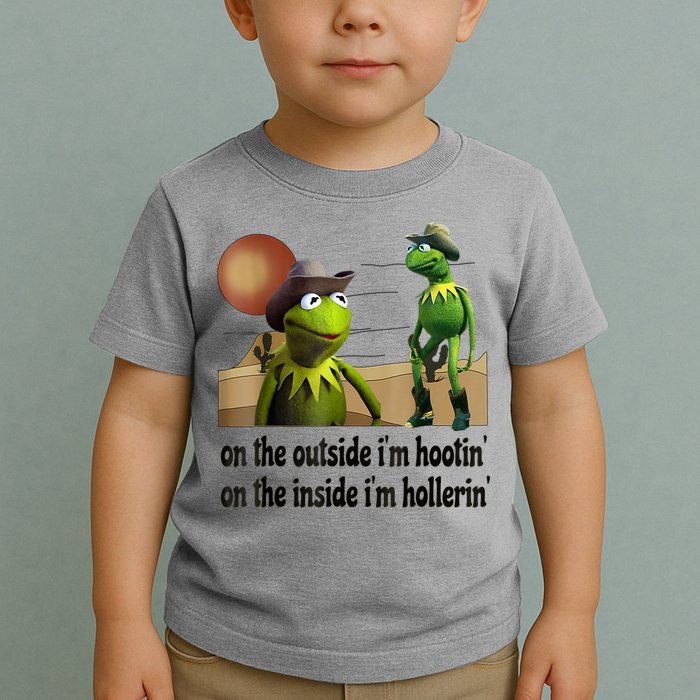 On The Outside I'm Hootin On The Inside I'm Hollerin Toddler T-Shirt