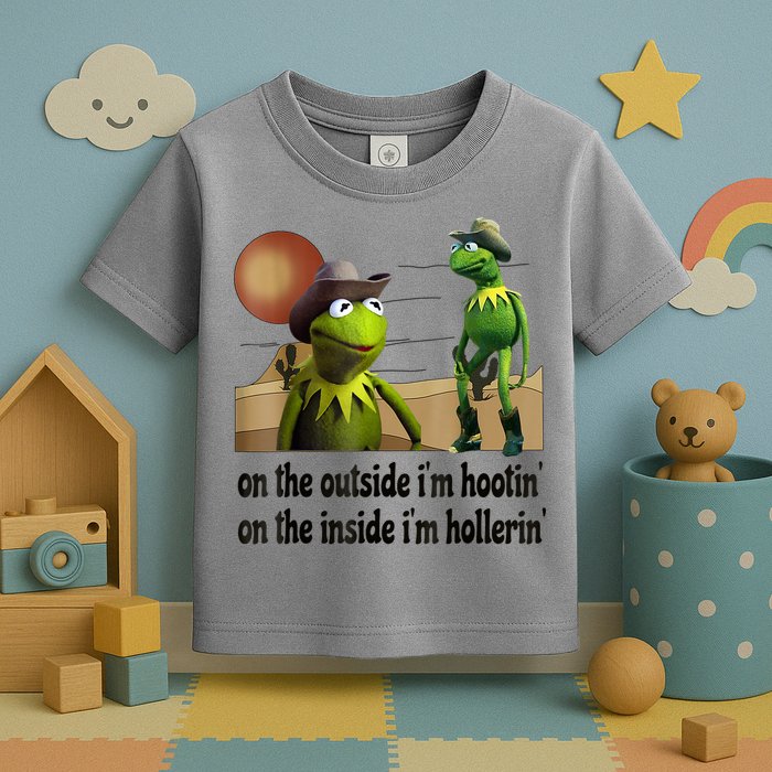 On The Outside I'm Hootin On The Inside I'm Hollerin Toddler T-Shirt