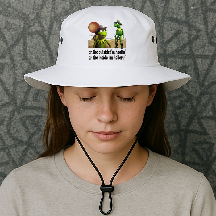 On The Outside I'm Hootin On The Inside I'm Hollerin Bucket Hat