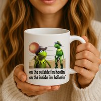 On The Outside I'm Hootin On The Inside I'm Hollerin Mug