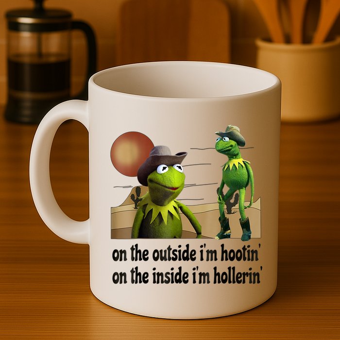 On The Outside I'm Hootin On The Inside I'm Hollerin Mug