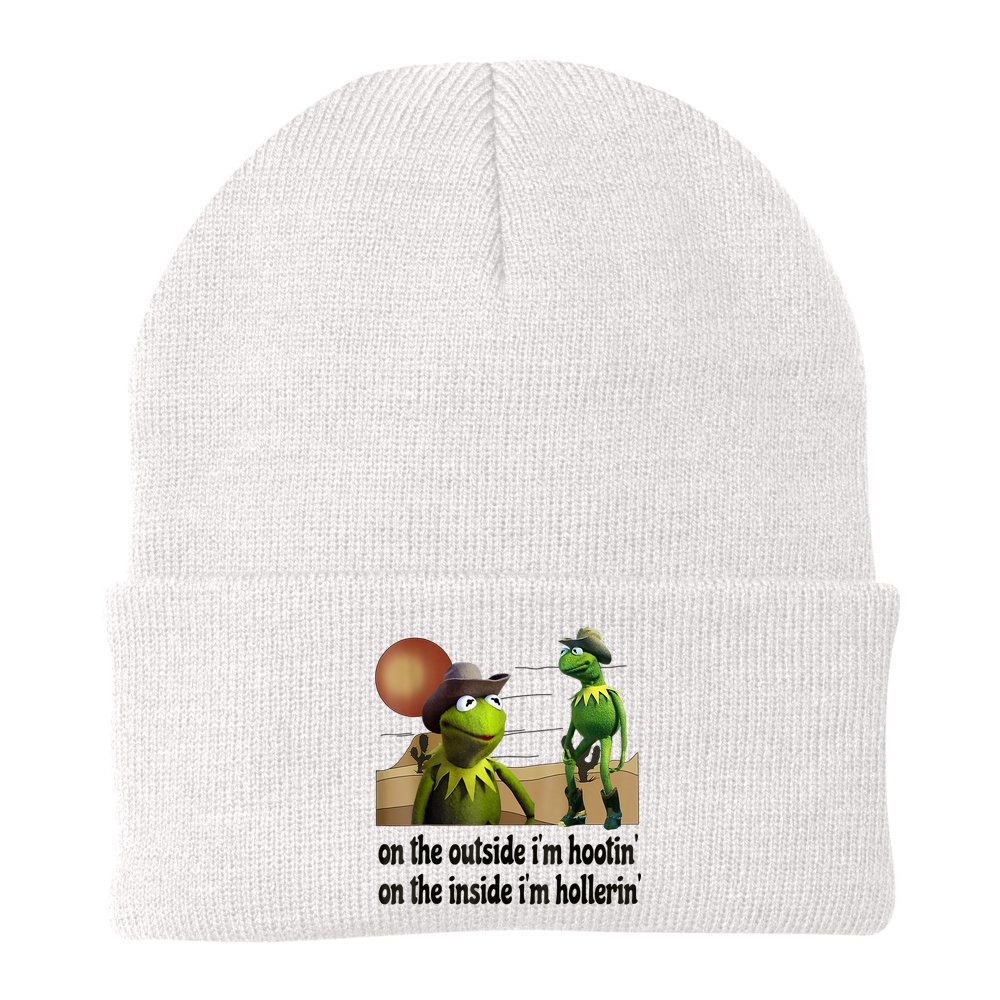 On The Outside I'm Hootin On The Inside I'm Hollerin Beanie