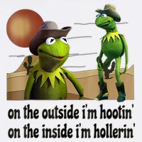 On The Outside I'm Hootin On The Inside I'm Hollerin Flat Bill Trucker Hat