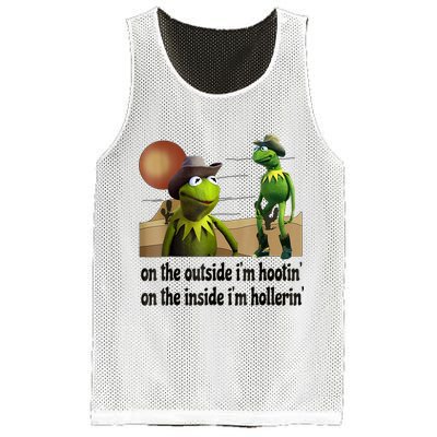 On The Outside I'm Hootin On The Inside I'm Hollerin Mesh Reversible Basketball Jersey Tank